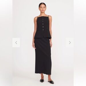 STAUD Black Skirt and Top set - size 4 skirt, S top